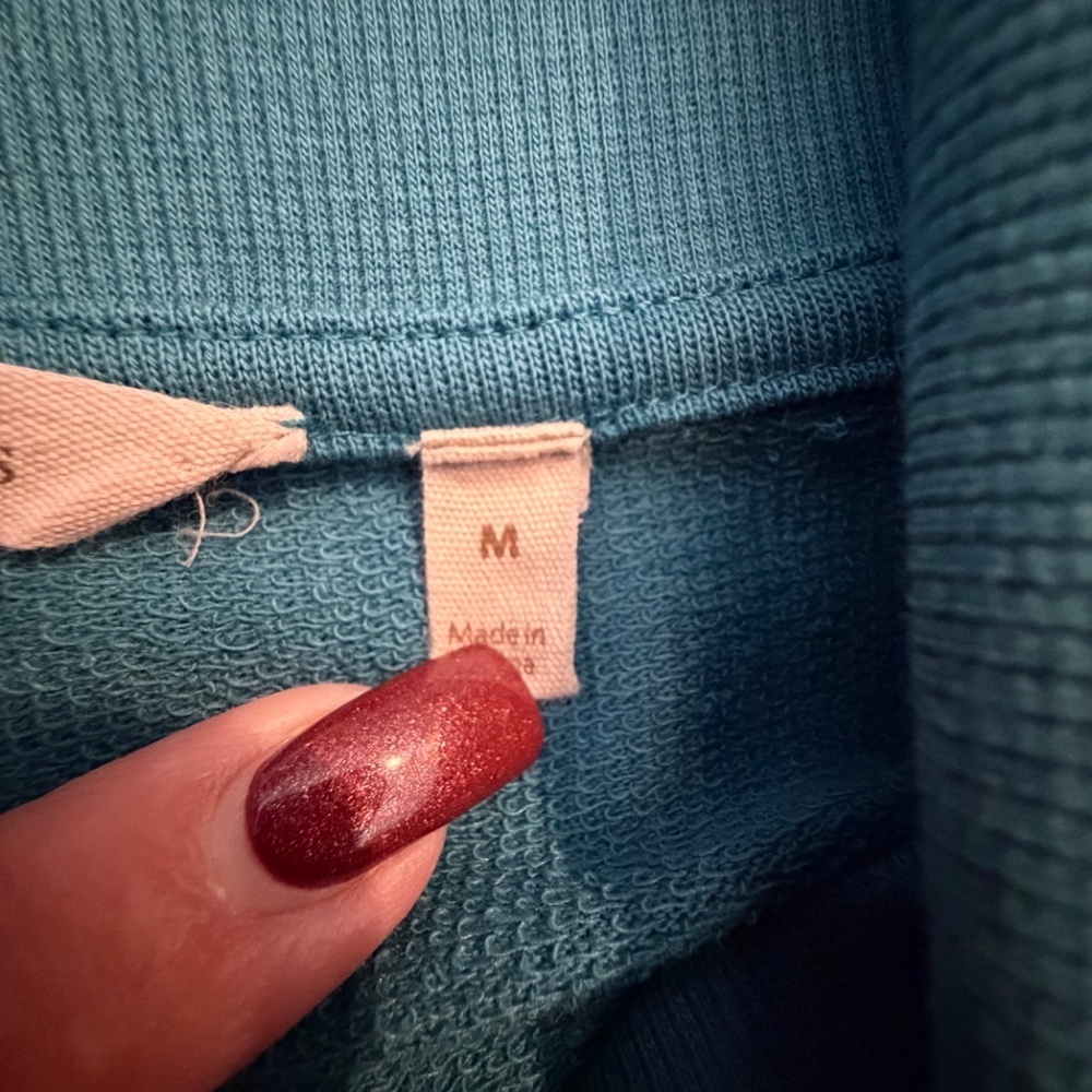 Soft Surroundings Women's Teal Tunic Sweatshirt, Size Medium - Picture 7 of 15